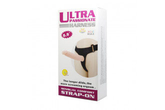Гибкий фаллоимитатор-реалистик на трусиках Ultra Passionate Harness - 21,5 см.