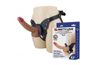 Поясной страпон Wells: трусики в форме бабочки и фаллоимитатор-насадка