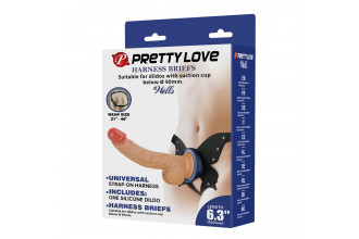 Поясной страпон Wells: трусики в форме бабочки и фаллоимитатор-насадка