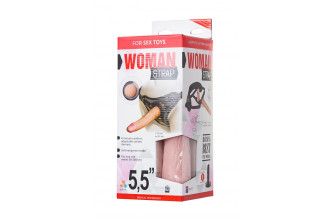 Женский страпон с вагинальной пробкой Woman Strap - 18 см.