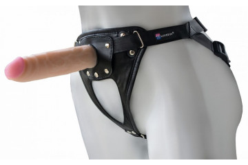 Универсальный мягкий пояс с насадкой Hard brutal BDSM-КОНСУЛ - 17 см.