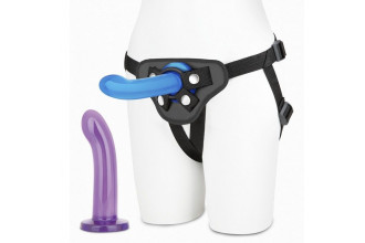 Страпон унисекс Beginners Strap-On с 2 насадками - 15 и 13 см.
