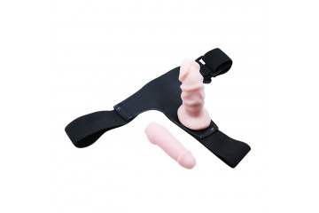 Страпон Jessica с двумя фаллическими насадками - 10 и 10,5 см.