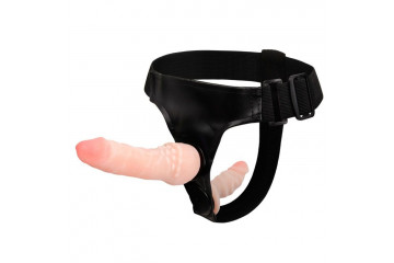 Поясной фаллос на трусиках с вагинальной пробкой Female Harness Ultra - 16,5 см.