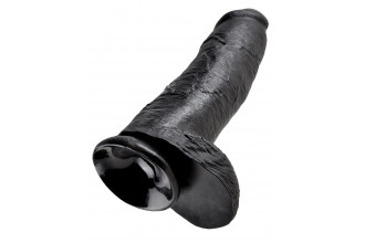 Чёрный фаллоимитатор-гигант 12 Cock with Balls - 30,5 см.