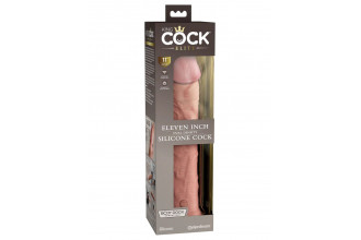 Телесный фаллоимитатор-реалистик King Cock Ellite Dual Density - 28 см.