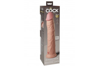 Телесный фаллоимитатор-реалистик King Cock Ellite Dual Density - 28 см.