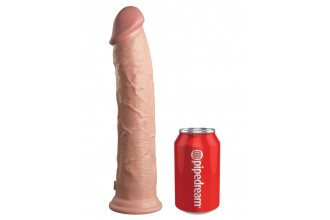 Телесный фаллоимитатор-реалистик King Cock Ellite Dual Density - 28 см.