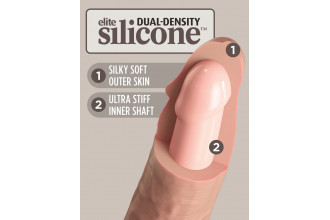 Телесный фаллоимитатор-реалистик King Cock Ellite Dual Density - 28 см.