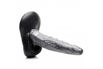 Серый фантазийный фаллоимитатор The Gargoyle Rock Hard Silicone Dildo - 23,6 см.