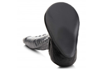 Серый фантазийный фаллоимитатор The Gargoyle Rock Hard Silicone Dildo - 23,6 см.