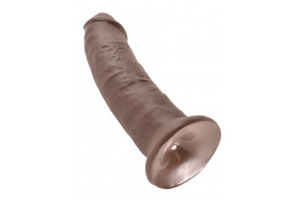 Коричневый фаллоимитатор 9 Cock - 22,9 см.