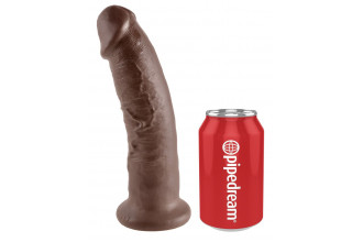 Коричневый фаллоимитатор 9 Cock - 22,9 см.