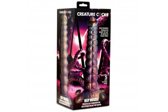 Фантазийный фаллоимитатор Deep Invader Tentacle Ovipositor Silicone Dildo with Eggs - 22,9 см.