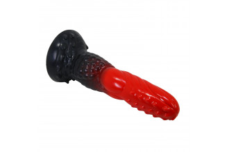 Силиконовый фантазийный фаллоимитатор Fire Dragon - 24,5 см.
