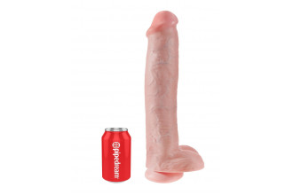Телесный фаллоимитатор-гигант 15 Cock with Balls - 40,6 см.
