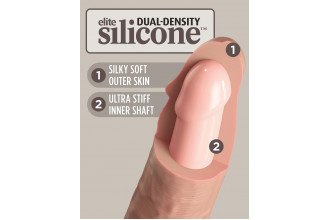 Телесный фаллоимитатор 9 Silicone Dual Density Cock - 25,4 см.
