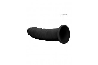 Черный фаллоимитатор Silicone Dildo Without Balls - 22,8 см.