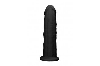 Черный фаллоимитатор Silicone Dildo Without Balls - 22,8 см.