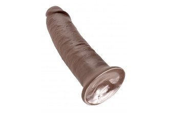 Коричневый фаллос-гигант 10 Cock - 25,4 см.
