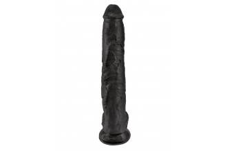 Чёрный фаллоимитатор-гигант 14 Cock with Balls - 37,5 см.