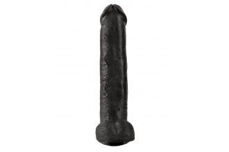 Чёрный фаллоимитатор-гигант 15 Cock with Balls - 40,6 см.