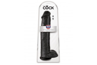 Чёрный фаллоимитатор-гигант 15 Cock with Balls - 40,6 см.
