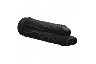 Черный сдвоенный фаллоимитатор Double Stuffer 10’’ Double Pecker Dildo - 27 см.