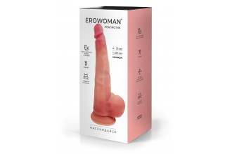 Телесный реалистичный фаллоимитатор с присоской - 30 см.