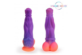 Светящийся в темноте фантаийный фаллоимитатор - 21,5 см.