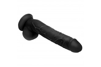 Черный фаллоимитатор-гигант на присоске Long Logan 10’’ Dildo with Balls - 27,4 см.