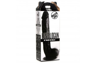 Черный фаллоимитатор-гигант на присоске Long Logan 10’’ Dildo with Balls - 27,4 см.
