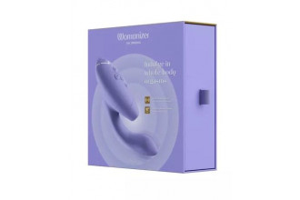 Сиреневый вибратор Womanizer Duo 2 с бесконтактной клиторальной стимуляцией