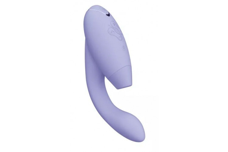 Сиреневый вибратор Womanizer Duo 2 с бесконтактной клиторальной стимуляцией