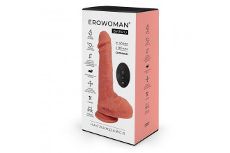 Телесный вибратор-реалистик с возвратно-поступательными движениями - 22,5 см.