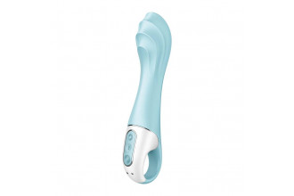 Голубой вибромассажер Air Pump Vibrator 5+ - 21 см.
