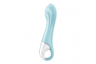Голубой вибромассажер Air Pump Vibrator 5+ - 21 см.