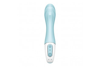 Голубой вибромассажер Air Pump Vibrator 5+ - 21 см.