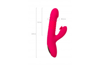 Розовый виброкролик Seri с функцией Up&Down - 22 см.