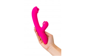 Розовый вибратор-кролик со стимулирующим шариком Rolli - 22 см. Розовый вибратор-кролик со стимулирующим шариком Rolli - 22 см.