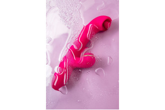 Розовый вибратор-кролик со стимулирующим шариком Rolli - 22 см. Розовый вибратор-кролик со стимулирующим шариком Rolli - 22 см.