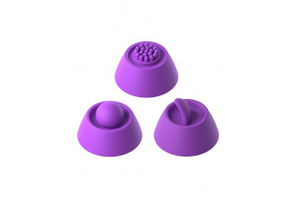 Фиолетовый вибратор с тройной стимуляцией Intimotion Pulse Pro - 24 см.