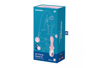 Розовый вибромассажер Air Pump Booty 5+ - 18,1 см.