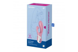 Розовый вибратор-кролик с расширением Air Pump Bunny 2 - 20,4 см.