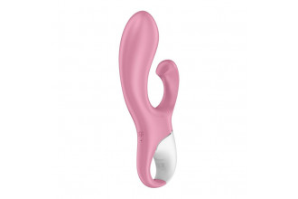 Розовый вибратор-кролик с расширением Air Pump Bunny 2 - 20,4 см.