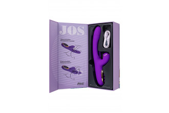 Фиолетовый вибратор с вакуумной стимуляцией и язычком Pitti - 24 см.