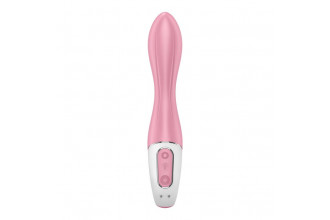 Розовый вибромассажер с функцией расширения Air Pump Vibrator 2 - 20,9 см.