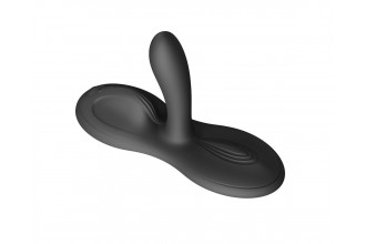 Черная виброподушка с функцией нагрева Flora