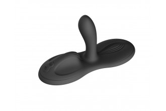 Черная виброподушка с функцией нагрева Flora Черная виброподушка с функцией нагрева Flora