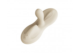 Белая виброподушка с функцией нагрева Flora